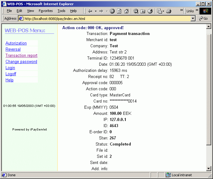 transaction details review